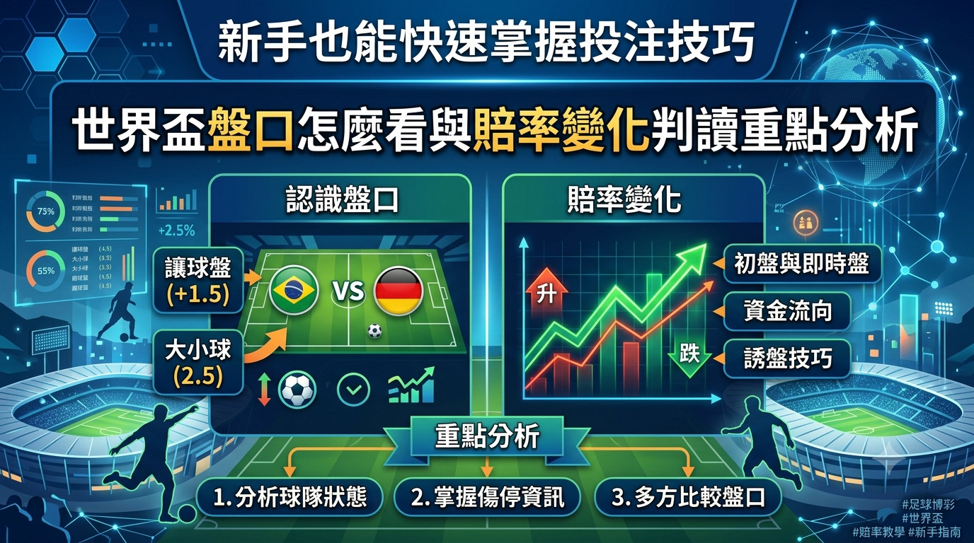 新手也能快速掌握投注技巧：世界盃盤口怎麼看與賠率變化判讀重點分析