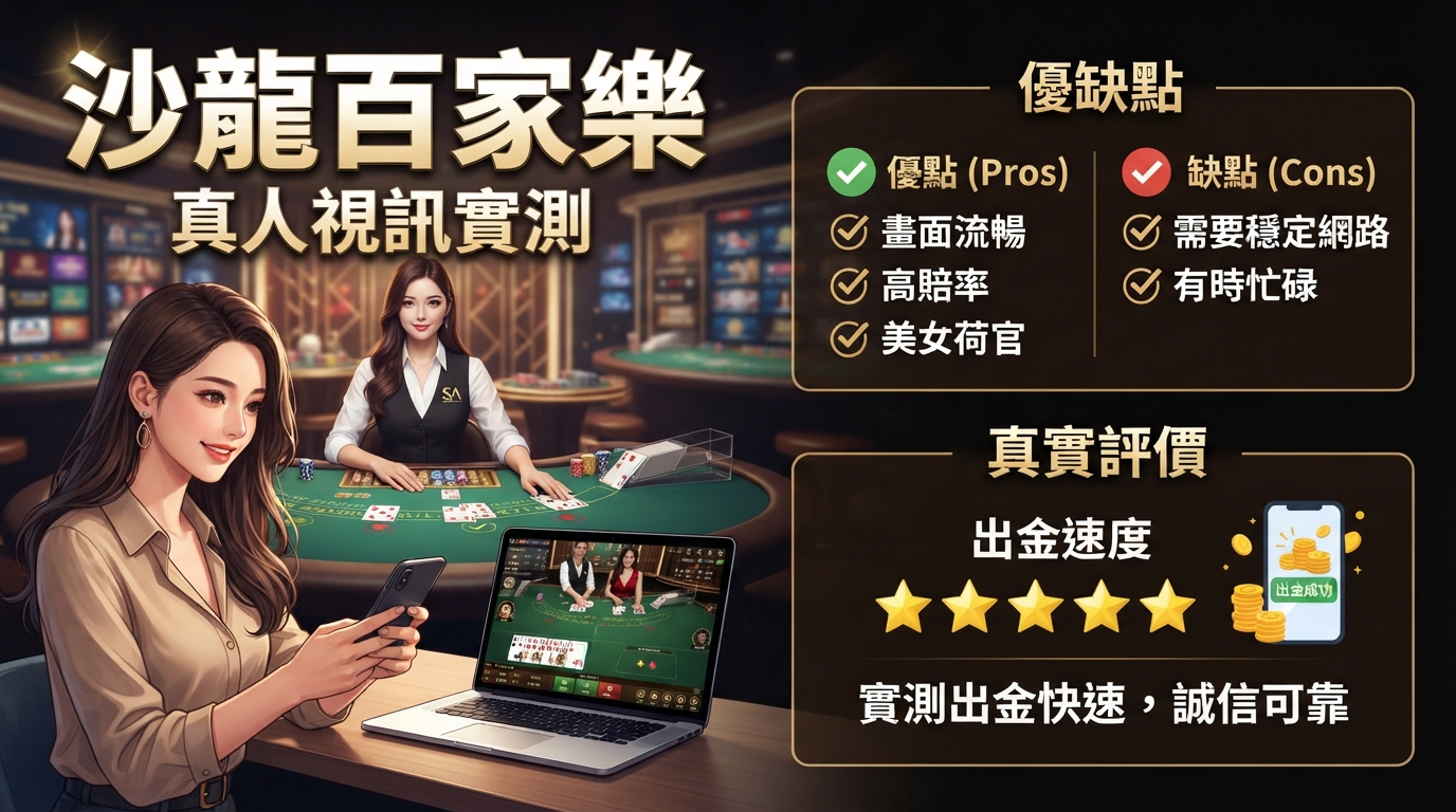 沙龍百家樂真人視訊實測：娛樂城平台優缺點與出金真實評價