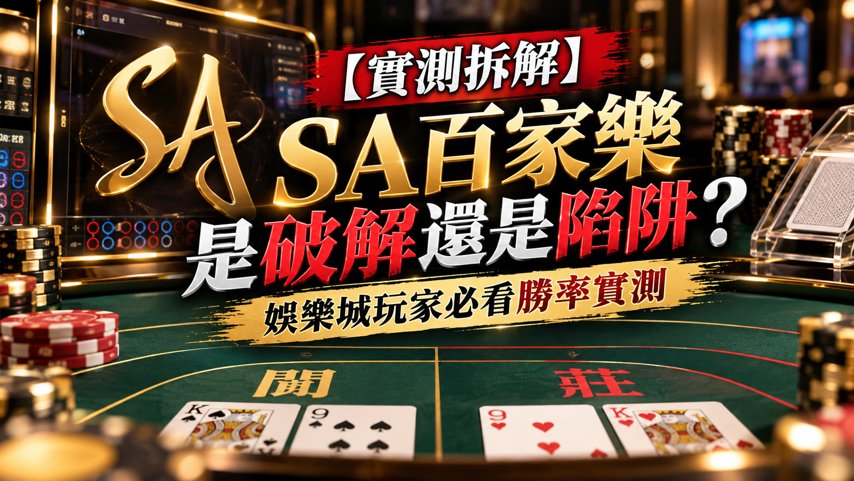 【實測拆解】SA百家樂是破解還是陷阱？娛樂城玩家必看勝率實測